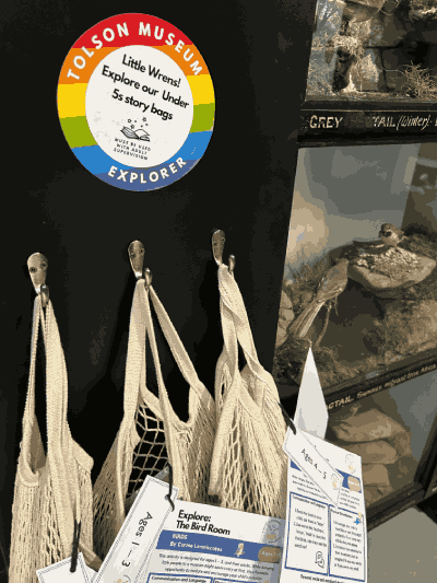 Under 5 story bags available in tolson museum