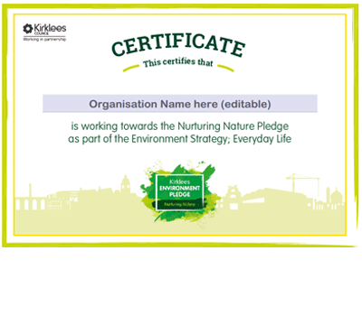 A preview of an organisation certificate that pledgee will receive